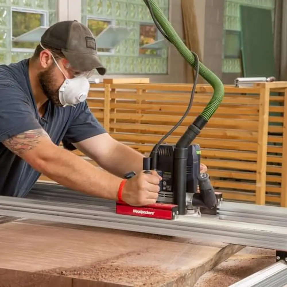 Slab Leveling Jig Wood Slabs Router Sled Rails with Clamping Dogs