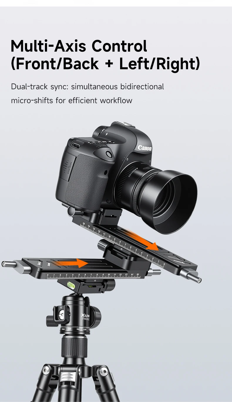 XILETU Makro Focus Rail Slider Schnellwechselplatte für DSLR, 5 kg, Desktop Outdoor Time-Lapse Close-up Makrofotografie – Detail 7