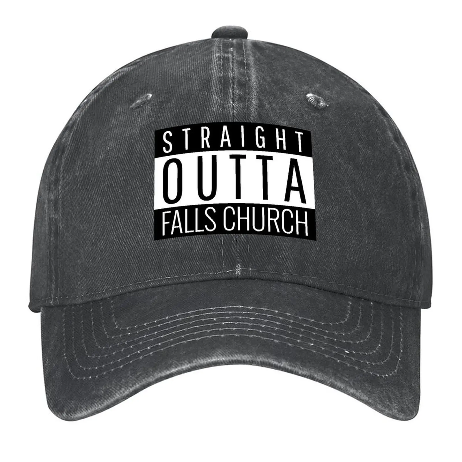 

Straight Outta Falls Church Virginia Baseball Cap Christmas Hat Luxury Hat tea Hat men For Women 2025 Men's