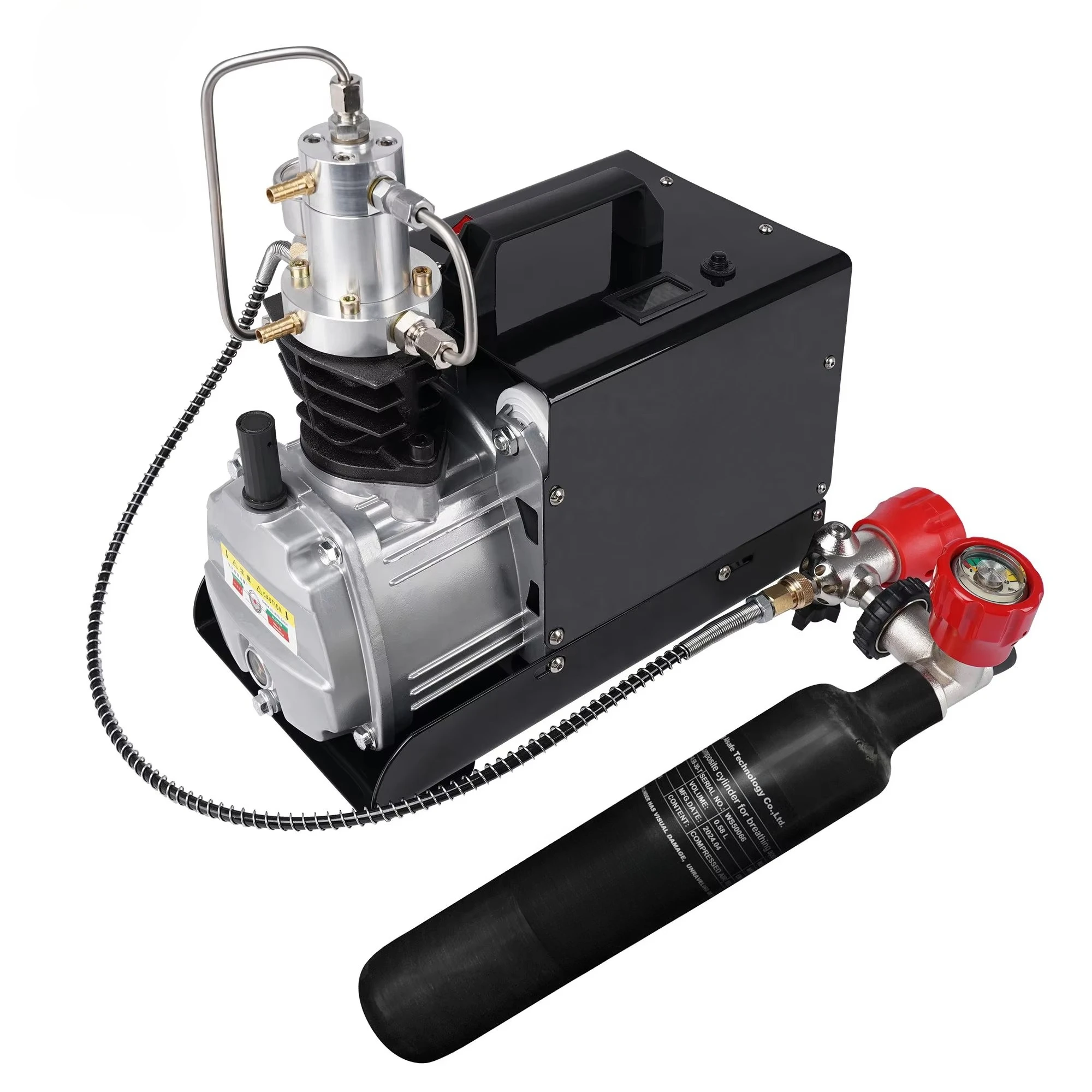 

Портативный мини-одиночный цилиндр 110 В 220 В 4500 фунтов на квадратный дюйм 300 бар для подводного плавания PCP Пейнтбол Активный воздушный компрессор