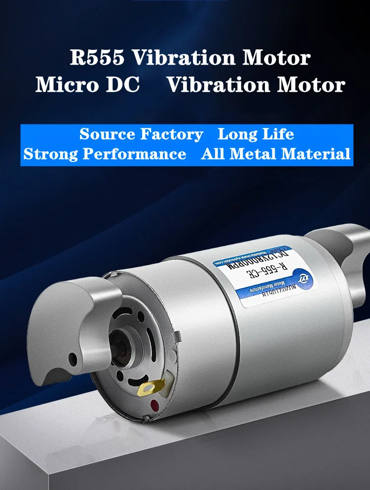 R-555 15W Micro Doppel Kopf Vibration Motor Kleine Vibration Motor 6V/12V/24V Einstellbare geschwindigkeit, vorwärts Und Rückwärts Drehung – Detail 1