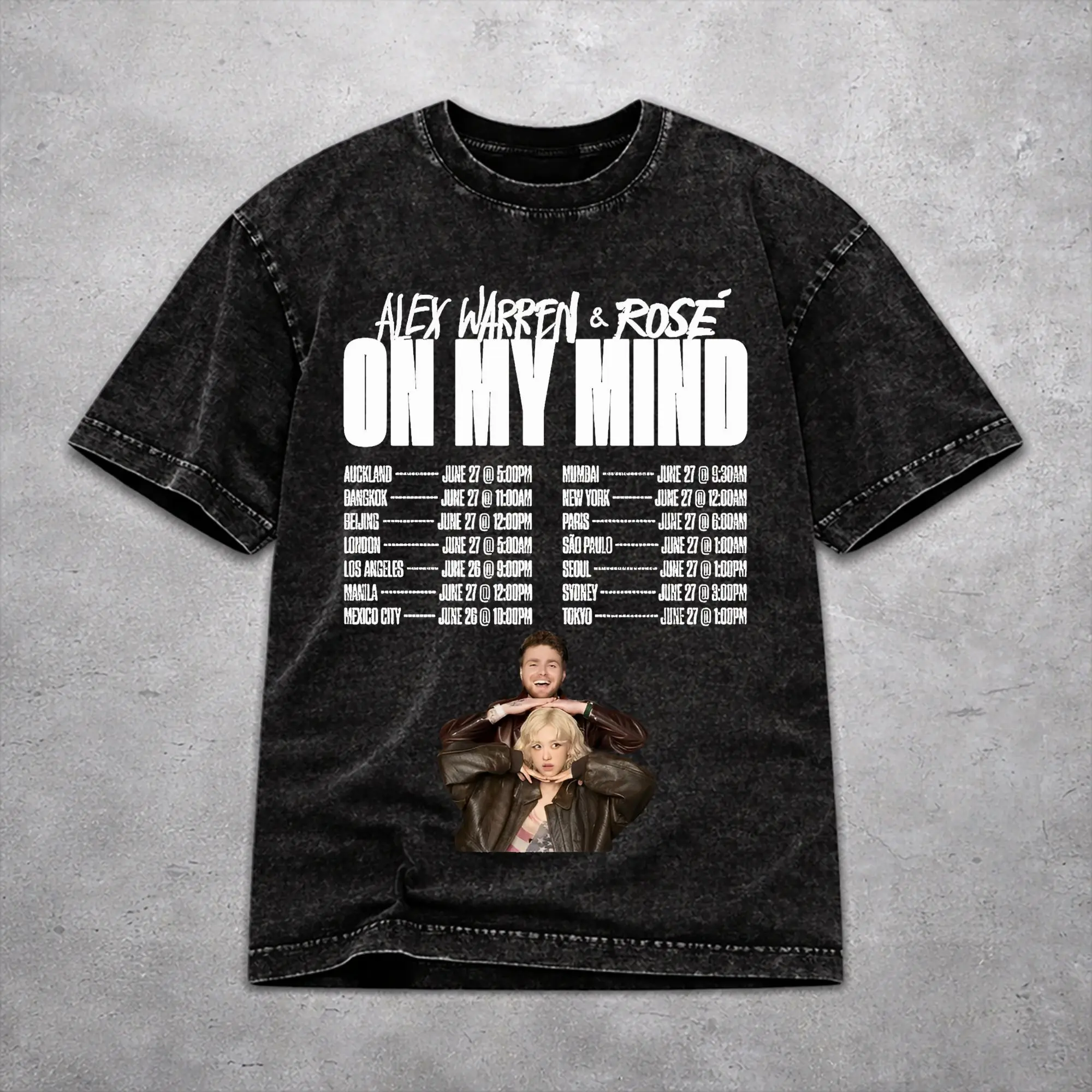 Oversize Alex Warren Little Orphan Live Tour 2026 Merch T Shirt for Men Women  Washed Style Tee Shirt Clothing