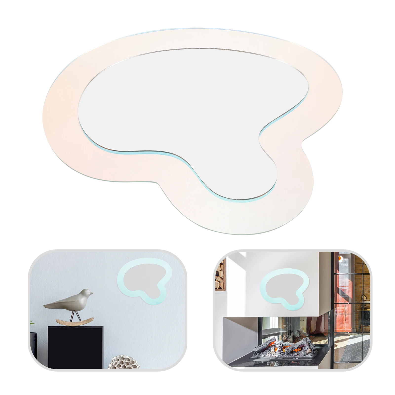 

Wall Irregular Mirror Waterproof Decorative Acrylic Reflective Artistic Design for Living Room Hcjm015