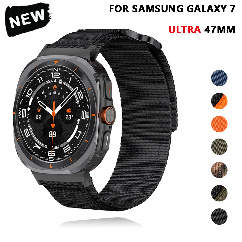 Nylon Sport Band For Samsung Galaxy Watch 7 Ultra 47MM Replacement Bracelet correa for Galaxy Watch ultra 7 Strap accessories