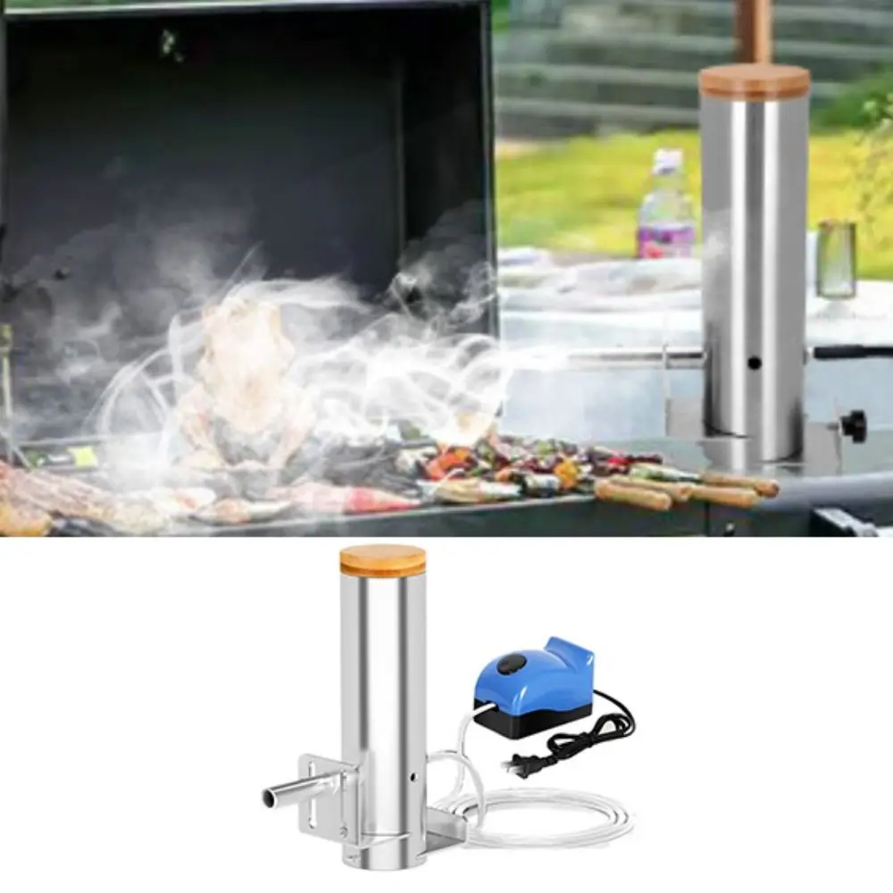 Stainless Steel Electric BBQ Cold Smoker Large Capacity Durable Barbecue Electric Fumigator Adjustable Smoke Output
