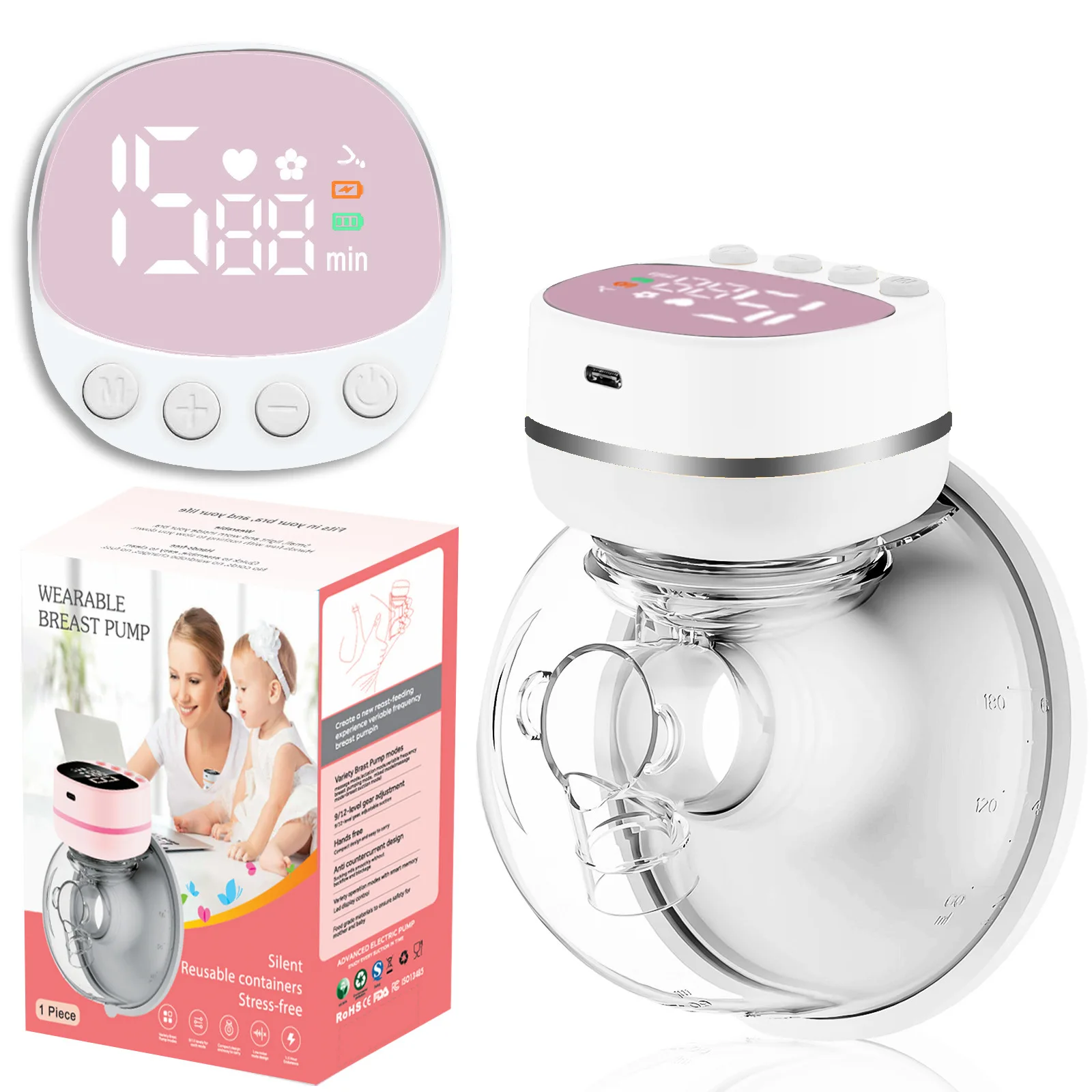 

Wearable Breast Pump Integrated Electric Massage Painless Breast Pump Silent Mother Postpartum Automatic Milking Device