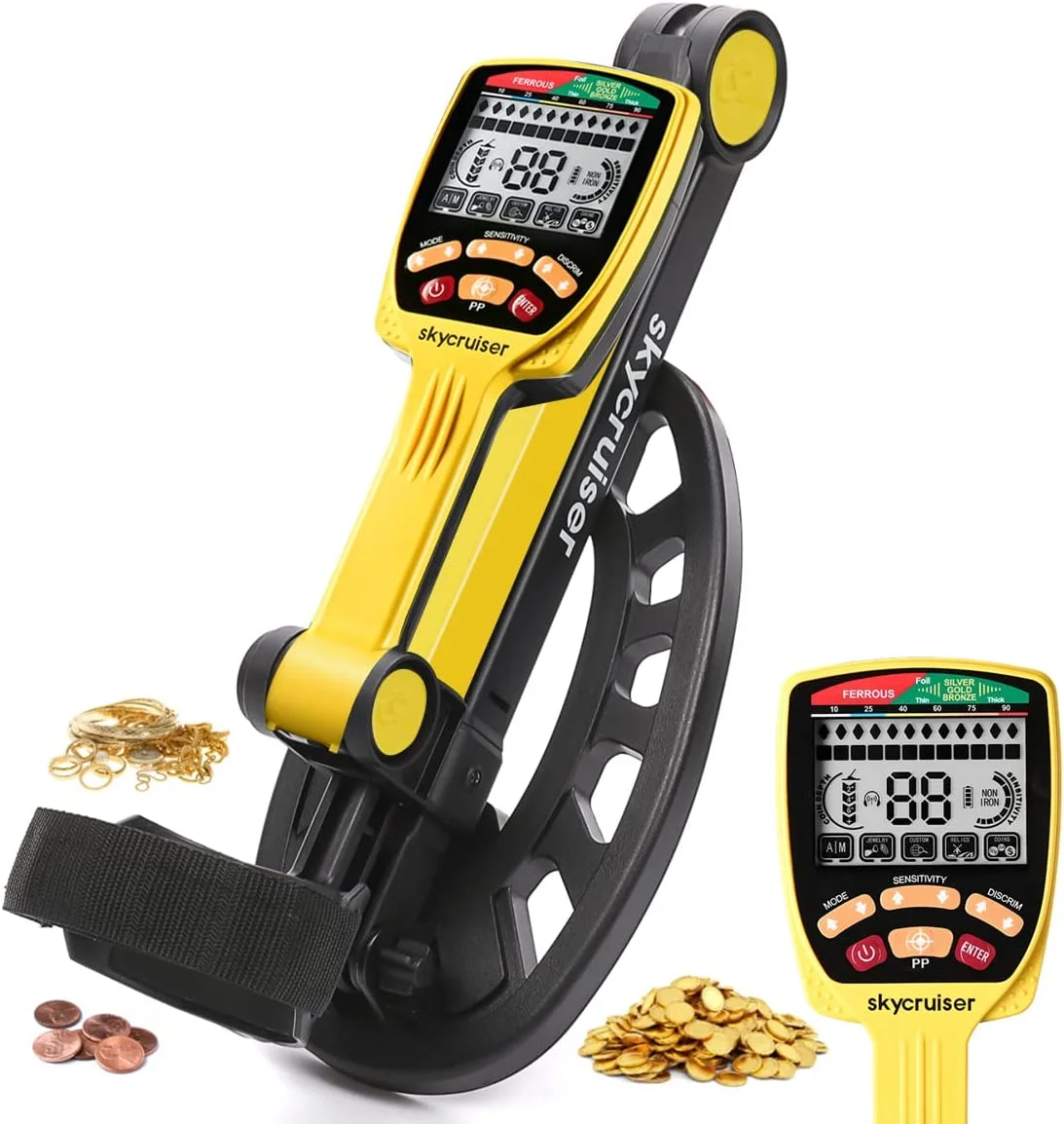 Gold and metal detector TX-650 foldable treasure finder device metal detector gold