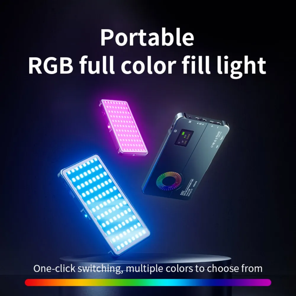 

Smartphone Selfie Light RGB Color Fill Lights 90 LEDs 4000mAh 10w Rechargeable Cell Phone Lamp Brightness with Portable Clip