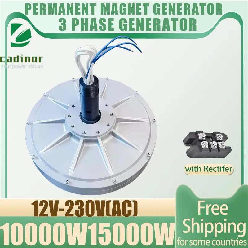 Advanced 10 Kilowatt 220/380 Volt 3-Phase Maglev Permanent Magnet Generator for Wind Turbine & Hybrid Systems