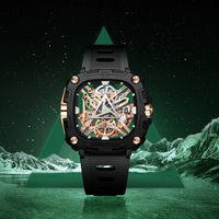 CIGA Design Skeleton Mens Automatic Watches 2024 Series X Eye Of Horus Luminous Square Mechanical Wristwatches Fashion Timepiece
