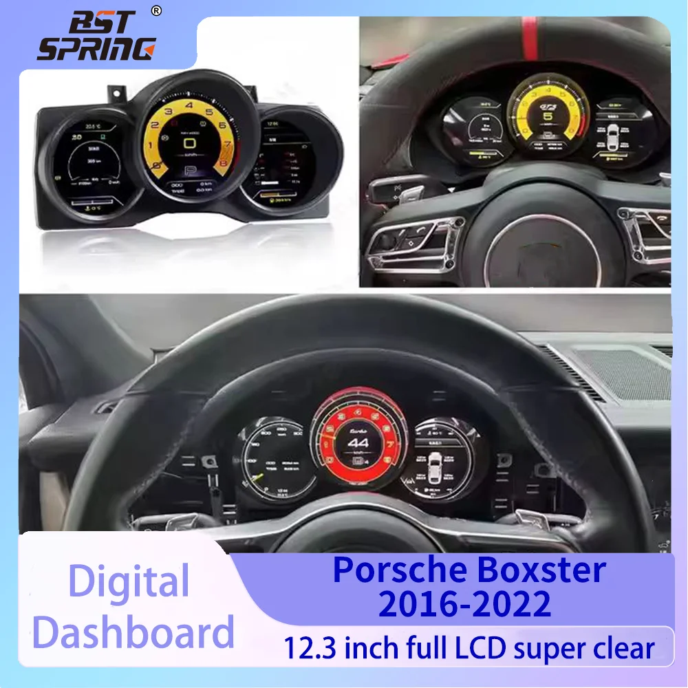 

LCD Car Digital Cluster Instrument CockPit For Porsche Boxster 2016-2022 Speedmeter Dashboard Meter
