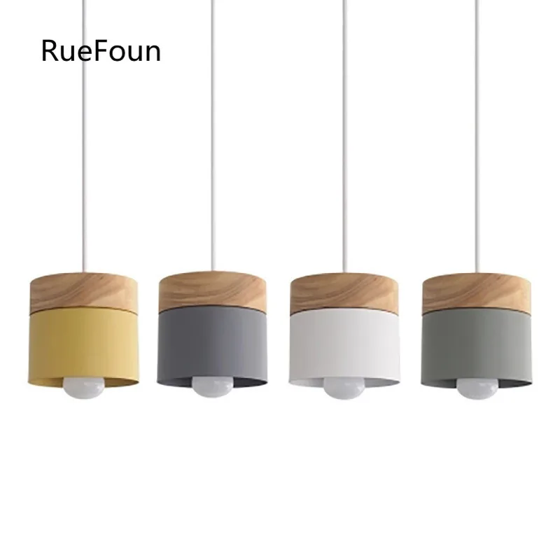 Lampe de salle à manger créative nordique, lumière d'allée en fer moderne Macaron, tête unique, blanc et gris, petite goutte de chevet de chambre