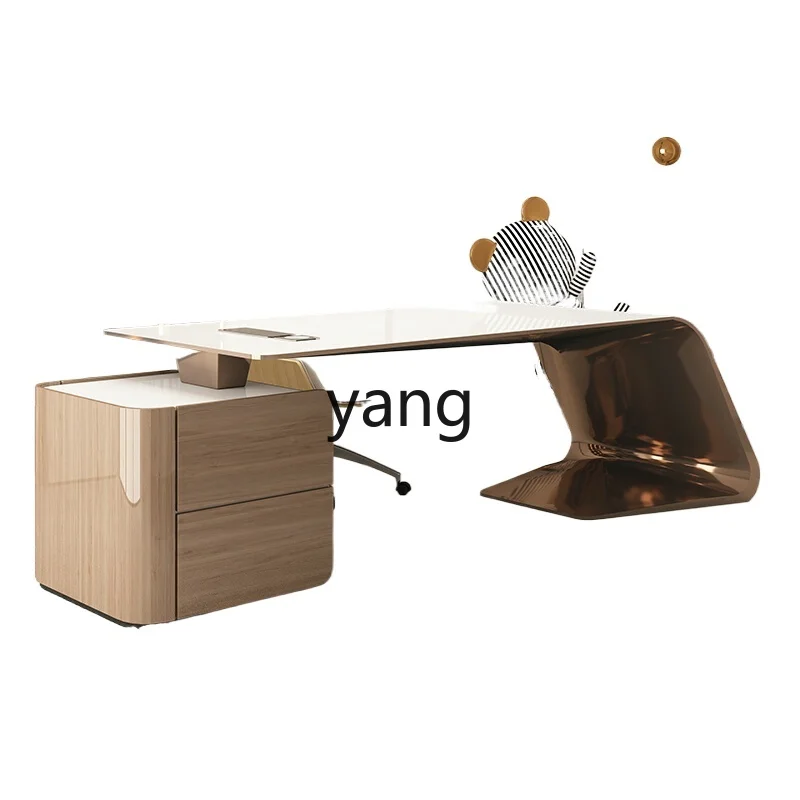 Yjq Office Furniture Paint Office Boss Office Desk for Boss Simple Modern Desk Customization