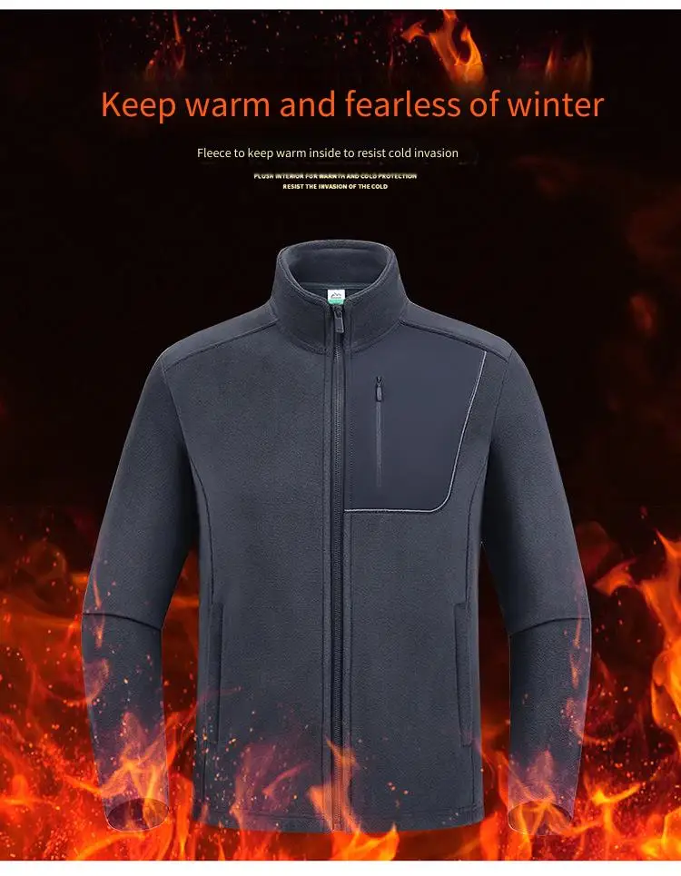 

Толстовка с матовым воротником-стойкой для мужчин и женщин, зима 2025 года, теплая молодежная пара, повседневная спортивная куртка для альпинизма на открытом воздухе