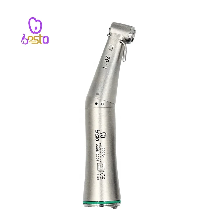 BESTO den tal 20:1 Fiber Optic im plant Contra Angle Stainless Steel im plantology Low Speed Handpiece denti stry Equipment