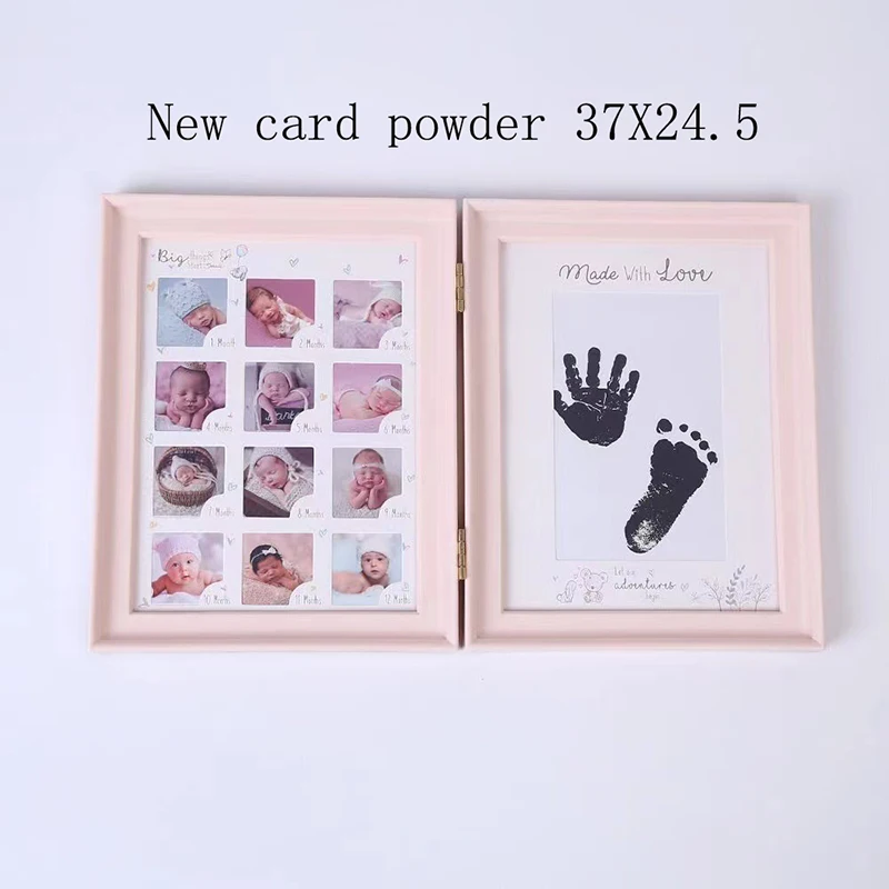 Book Style Baby Weekly Children 12 Months Growing Handprints Footprints Photo Frame