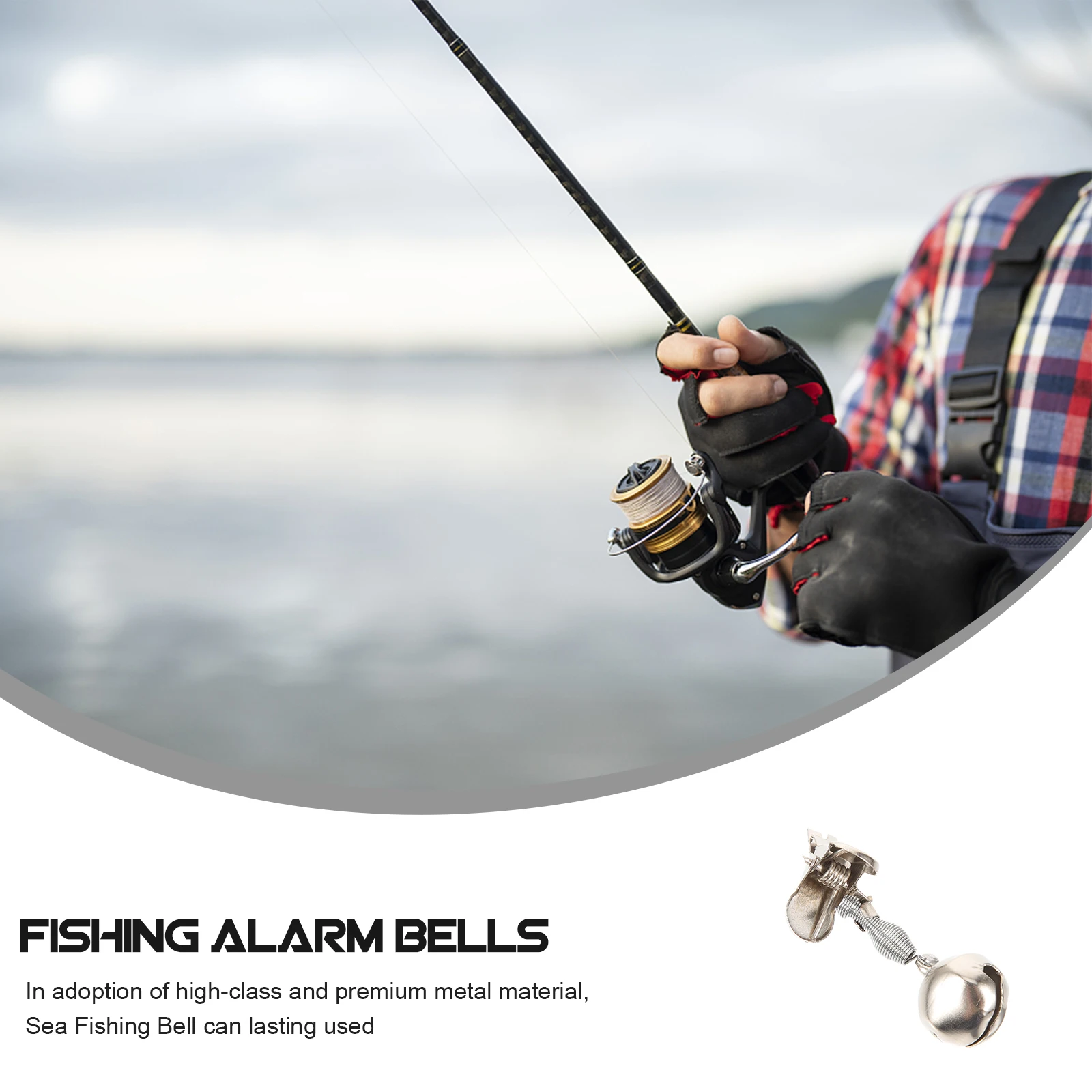 

Fishing Alarm Bells Metal Portable Clips for Night Fishing Rod Alerts Sea Bells Outdoor Supplies Accessories Equipment