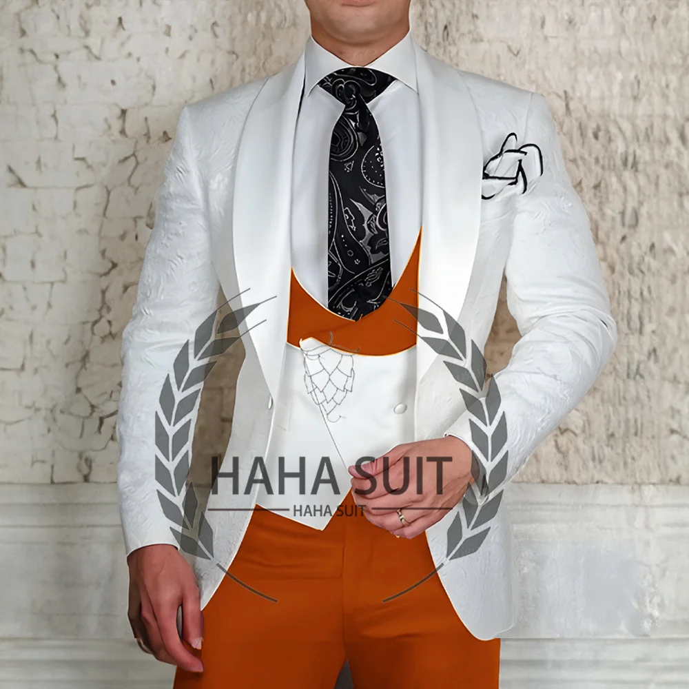 

Men's Suits Wedding Suits Slim Fit Custom Groomsmen 3-Piece Suits Full Set Banquet Groom Suits