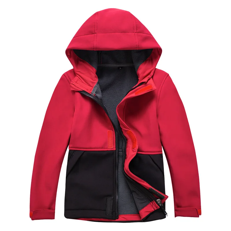 

Autumn Children Coat Camping Hiking Jacket Boy Girl Windproof Waterproof Outdoor Removed Hood Fleece Trekking Clothes