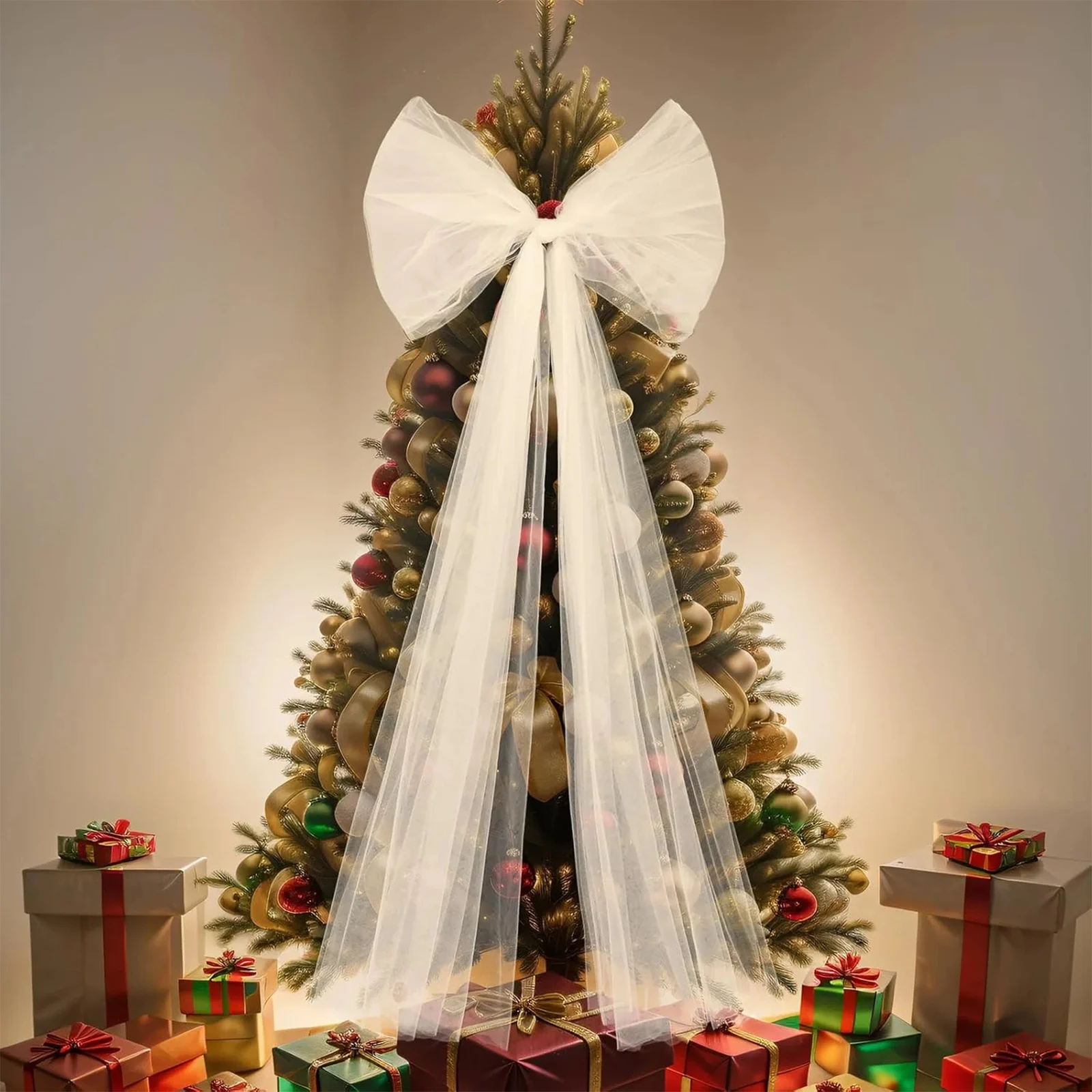 Świąteczna tiulowa kokarda dek – Wedding Supply Shops recenzja i cena