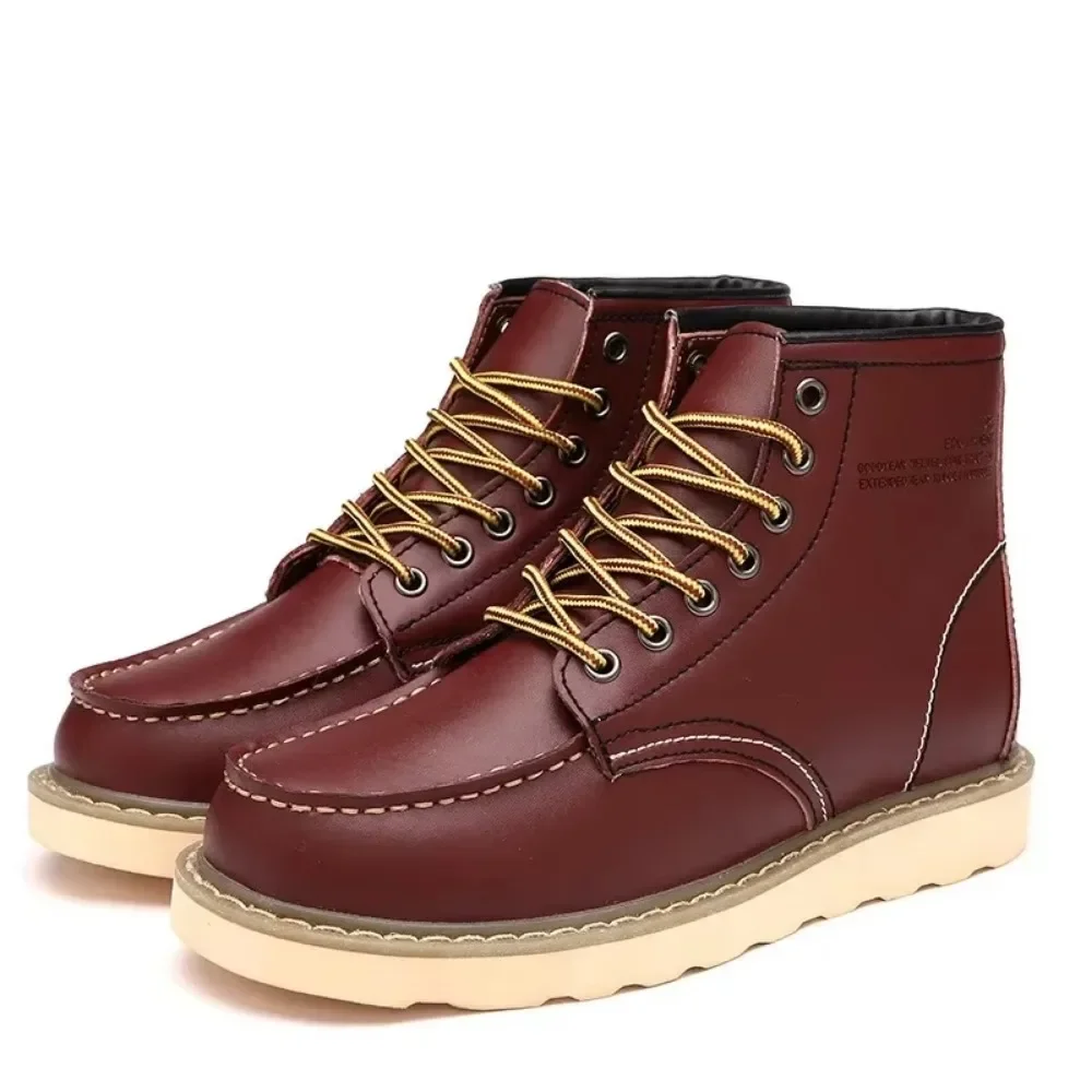 Men Ankle Boots Elevator Shoes Hidden Heels High Soft Leather Heightening Shoes for Man Increase Insole Warm Height Boots Male