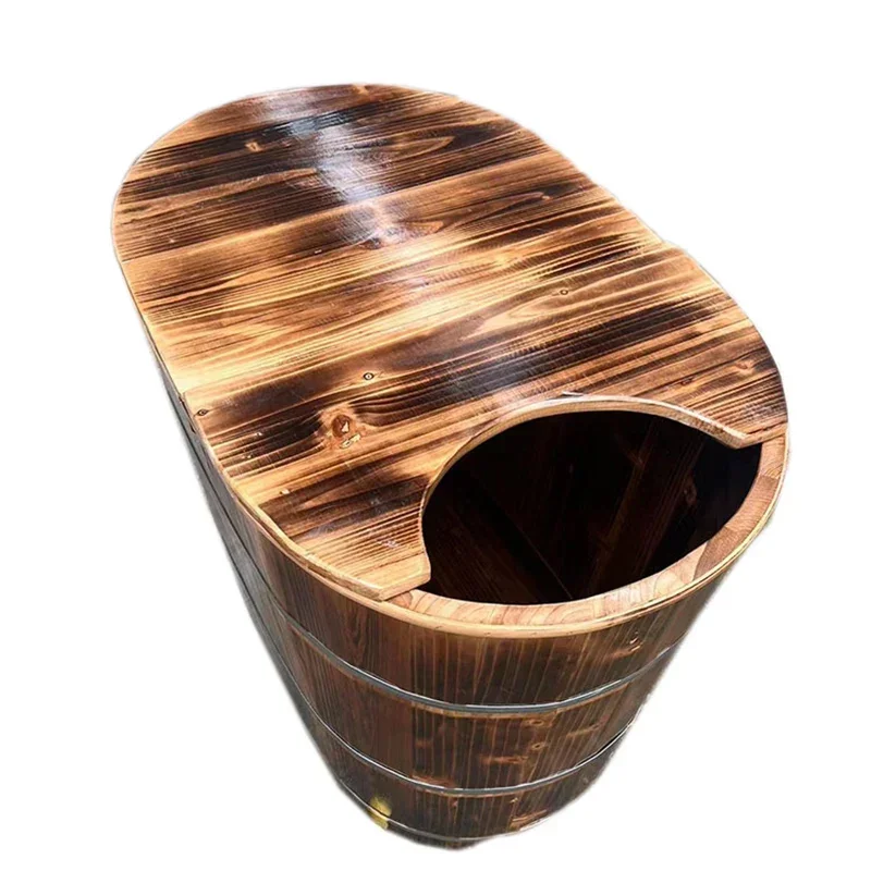 

Oval Wooden Bathtub Large Comfortable Exquisite Personal Bathtub Fragrance Thicken Chuveiro Lorenzetti Salon Furniture CY50YT