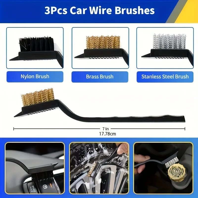 27Pcs/Set Convenient Helpful Multi-purpose Car Interior Brush Nylon Car Washing Brush Multifunctional for Gifts