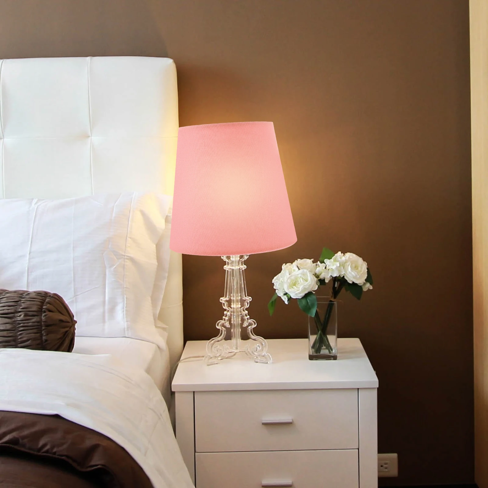 

Cloth Lampshade For Table Lamp Easy Install Replacement Shade Bedroom Living Room Decor Lamp Accessory