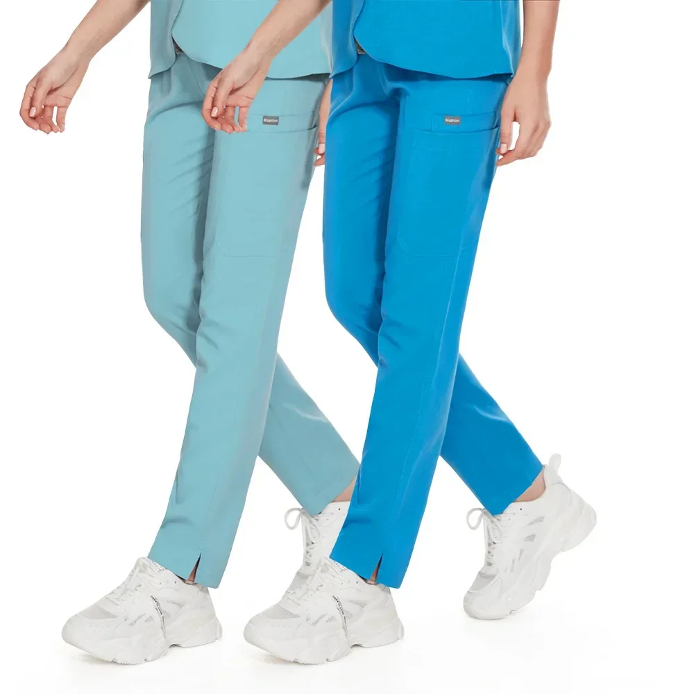 Customizable LOGO Multicolors Unisex Elastic Waist Drawstring Scrub Pants Nurse Beautician Shop Hospital Doctor Nurse Workwear