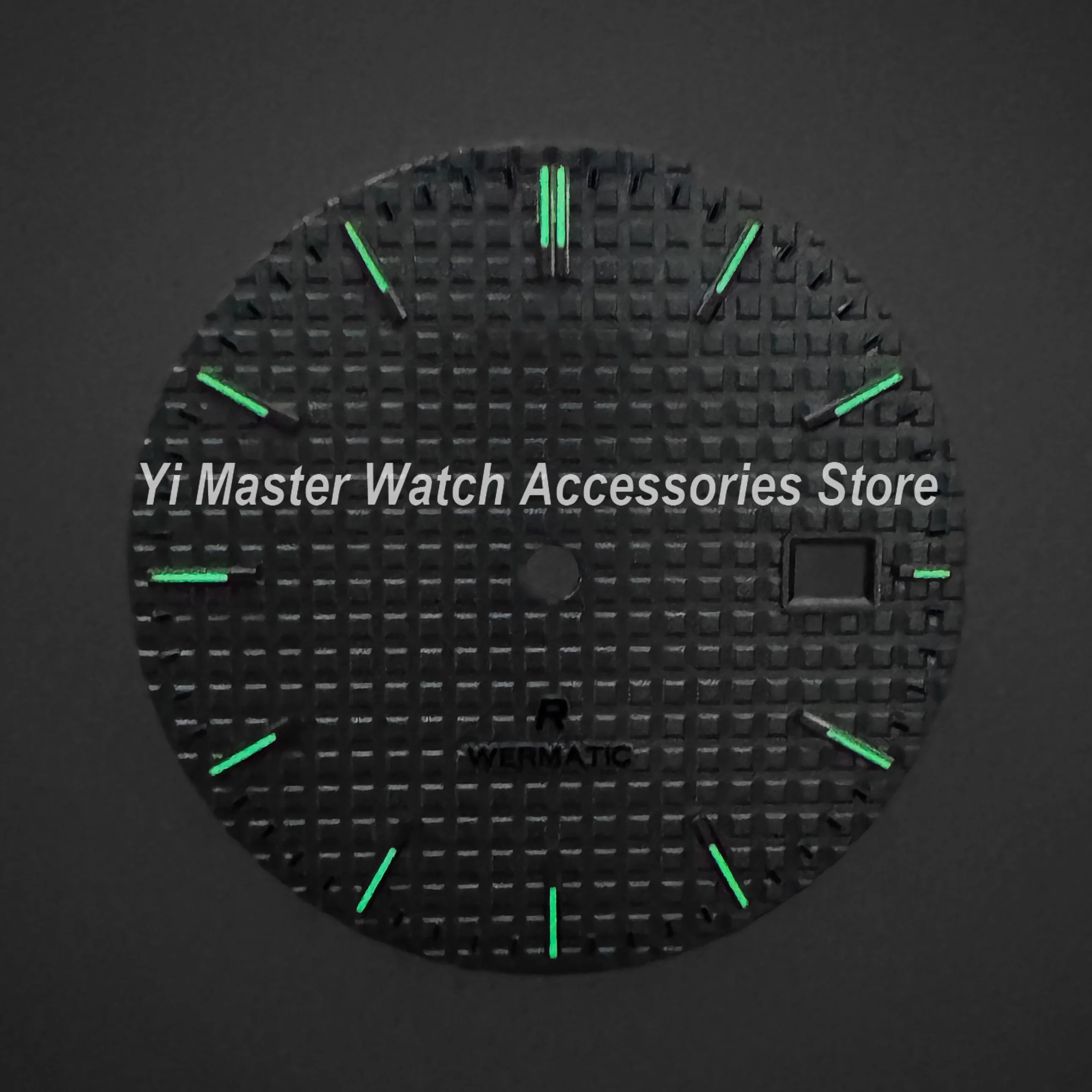 31.8mm S Logo Dial Fit NH35 Japan Movement Green Luminous High Quality Oak Watch Modification Accessories