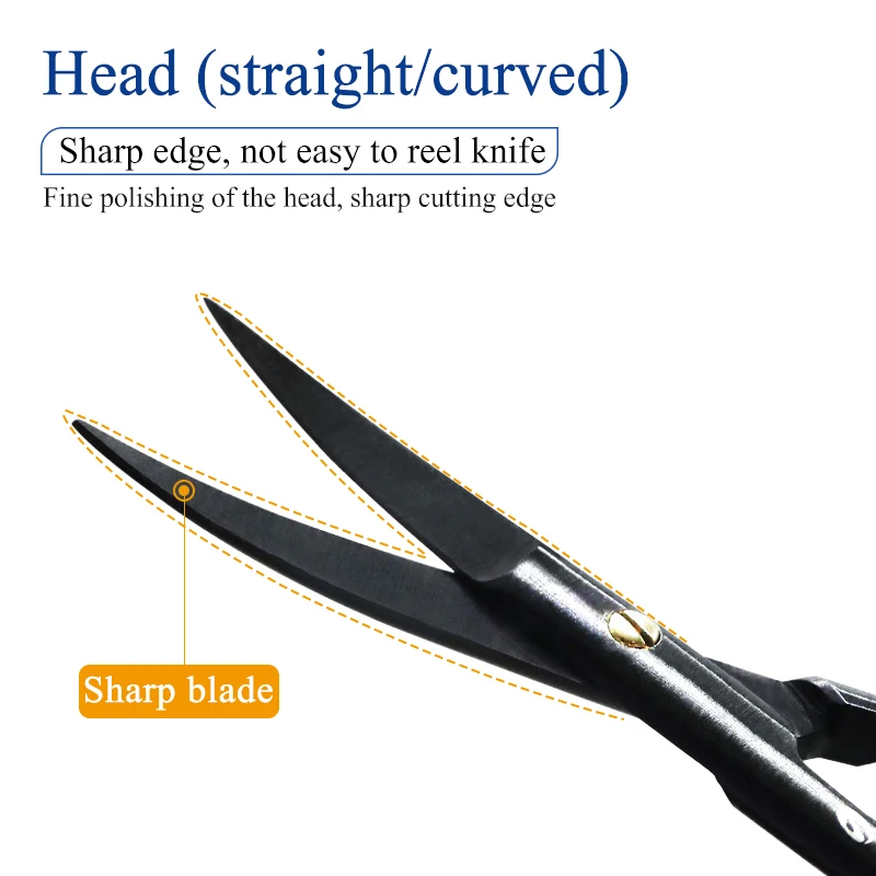 医療外科はさみステンレス鋼厚いストレート先端肘ラウンド肘アーク組織ナースステッチ除去はさみ PC