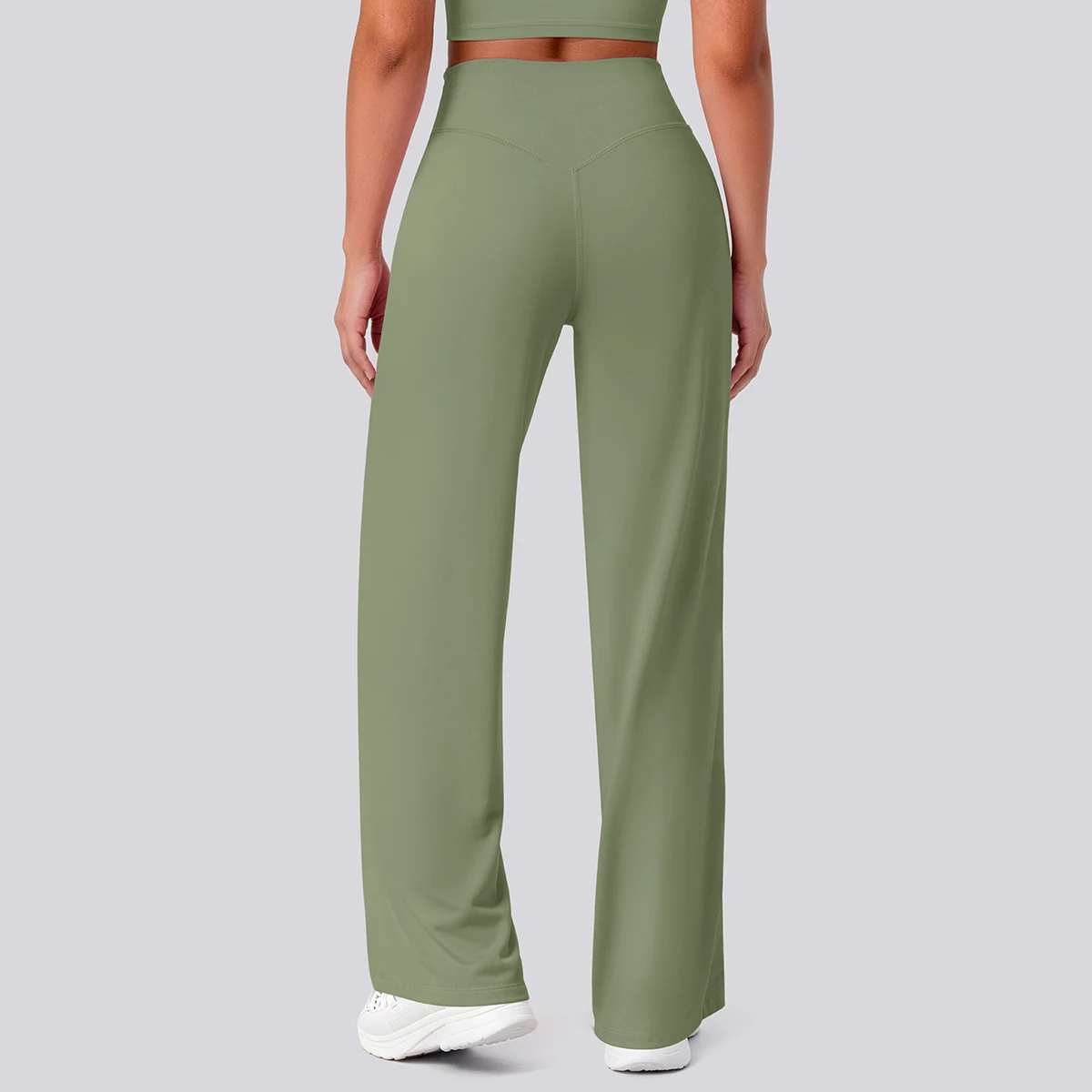 Rooftrellen Damen-Sporthose, Schlaghose, Hochgeschnittene, Lose Weite Hose, Einfarbig, Dünne Fitness-Sporthose für Frauen – Detail 39