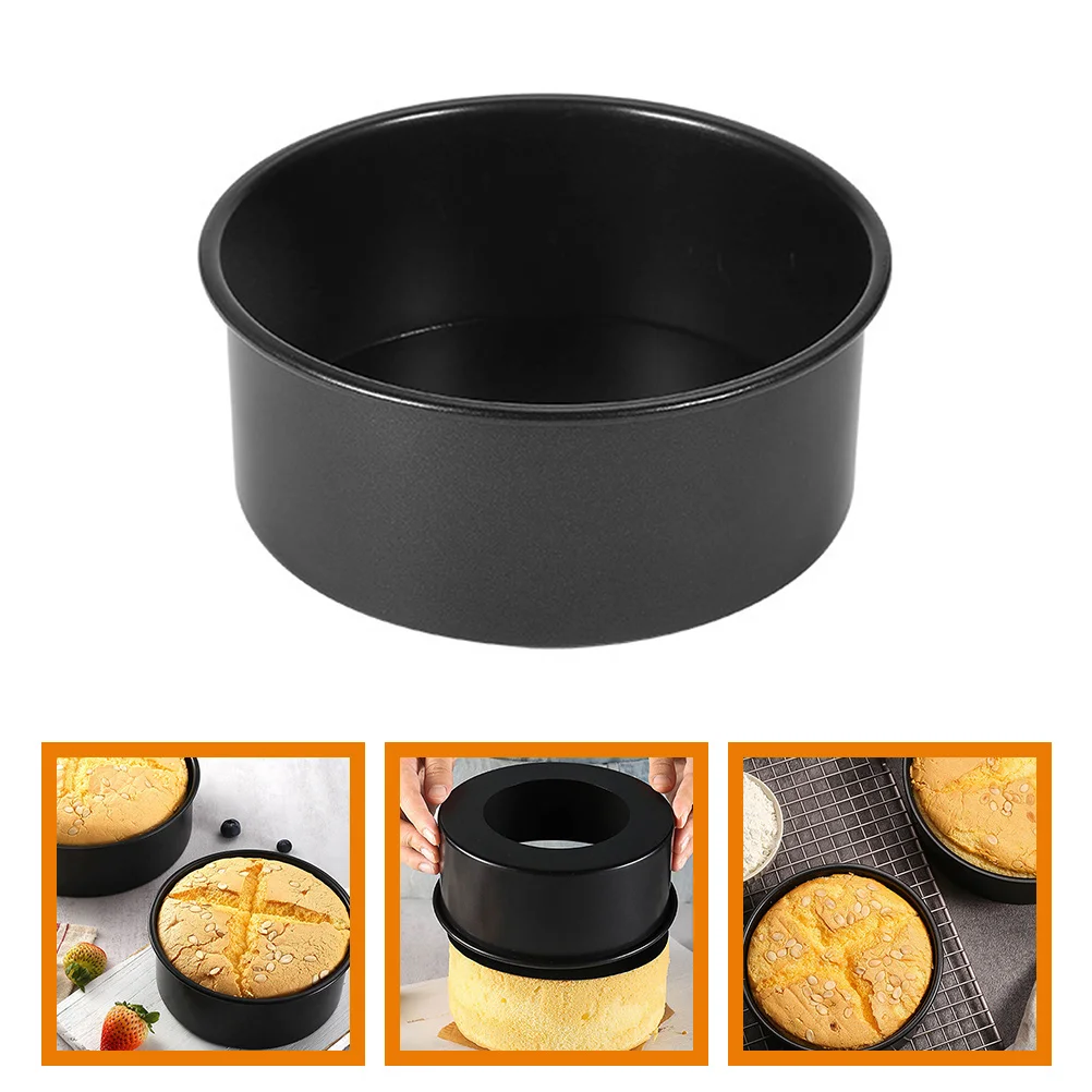6 Inch Live Bottom Cake Mold Pudding Baking Pans Nonstick Round Metal Stainless Steel Set Cheese Molds