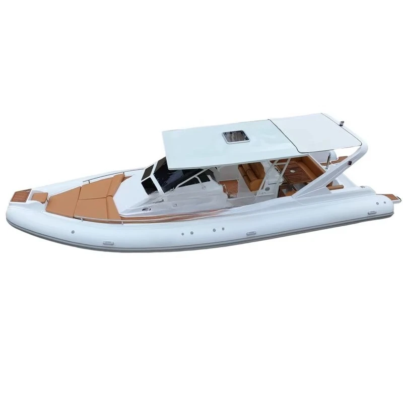 9.6m 32ft Luxury High Speed CE Certified Cabin Fiberglass Hypalon Semi Rigid Inflatable Sport Yacht Rib Boat