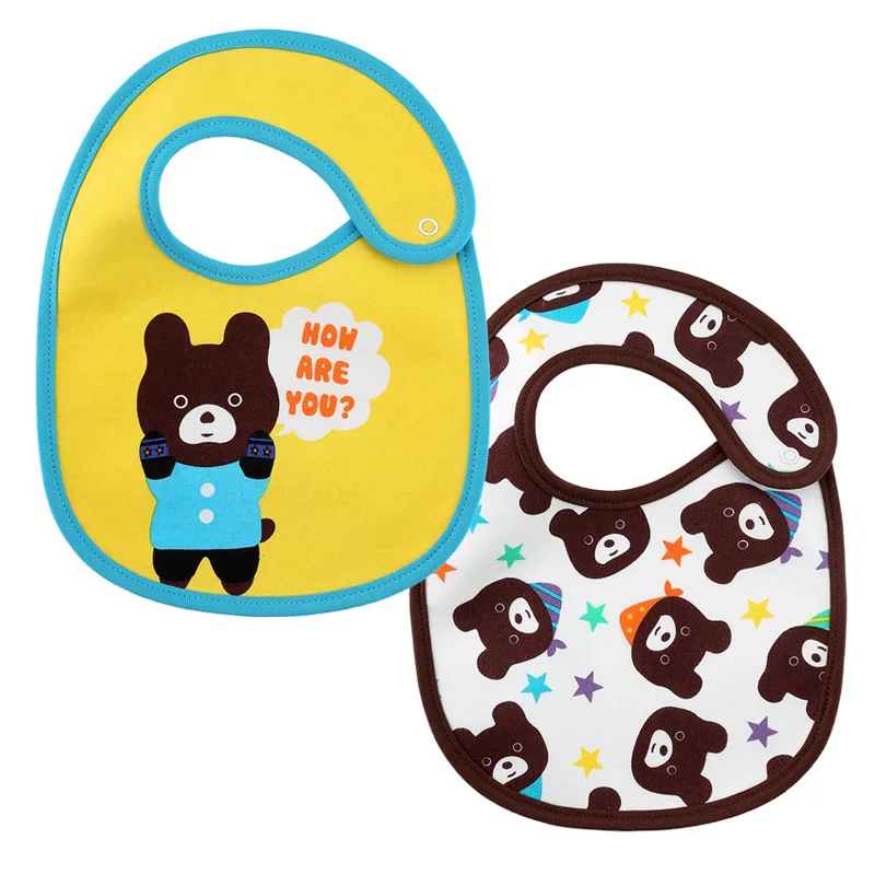 Cartoon Waterproof Baby Bibs Set, babador infantil, panos de arrotos recém-nascidos, toalha de saliva suave, estilo coreano, menino e menina, novo,