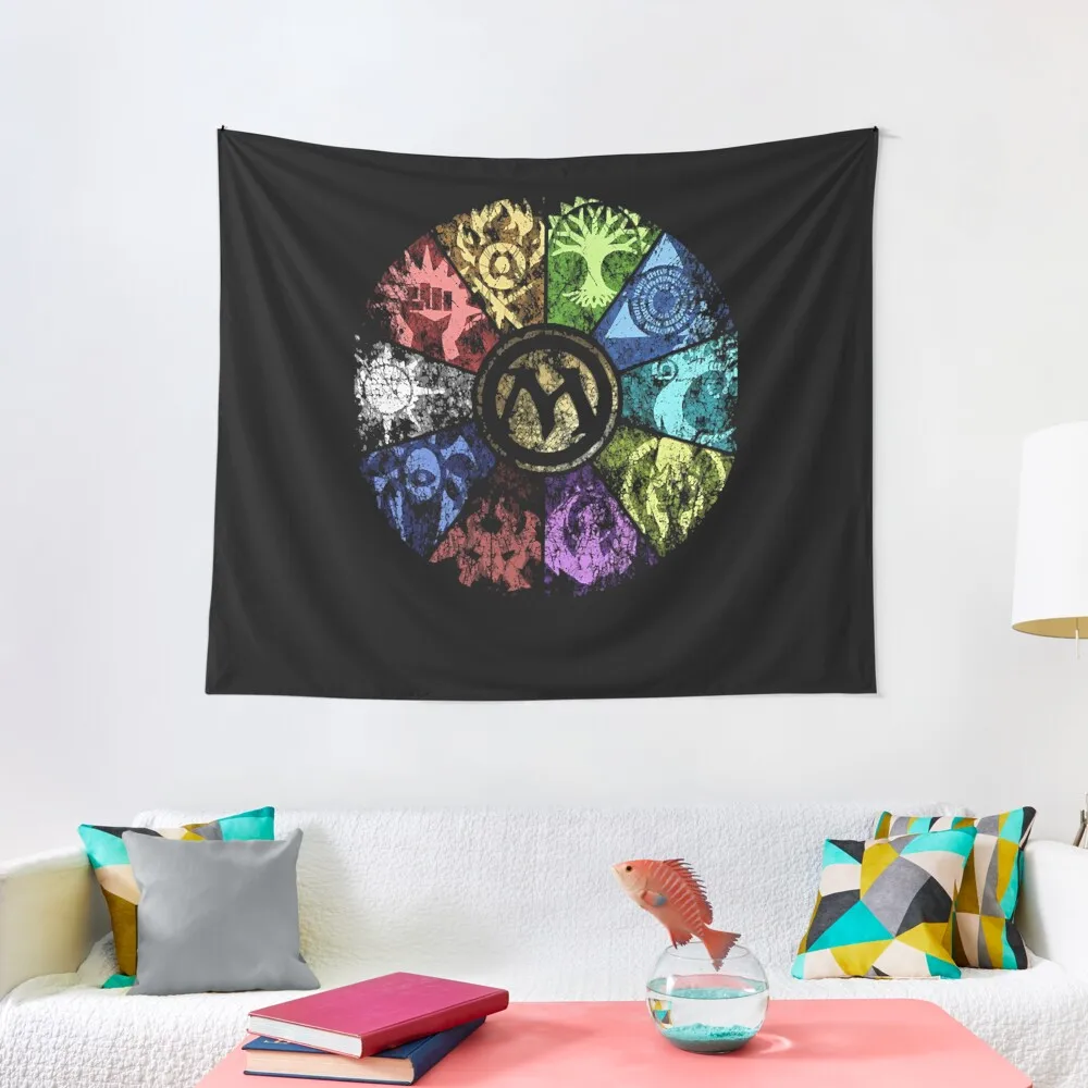 MTG Faded Guild Wheel Tapestry On The Wall Room Decor Aesthetic Bedroom Deco Tapestry