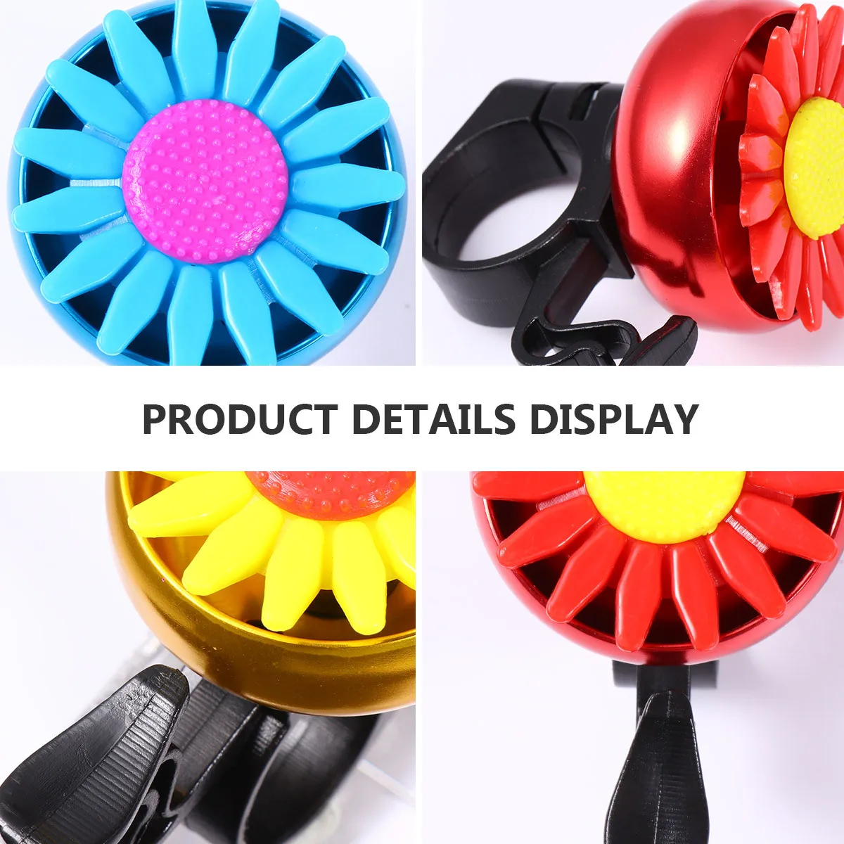 

3Pcs Bike Bell Sunflower Ring Loud Sound Safety Alarm Durable Cycling Accessories Suitable for Road Bikes Bike Bell