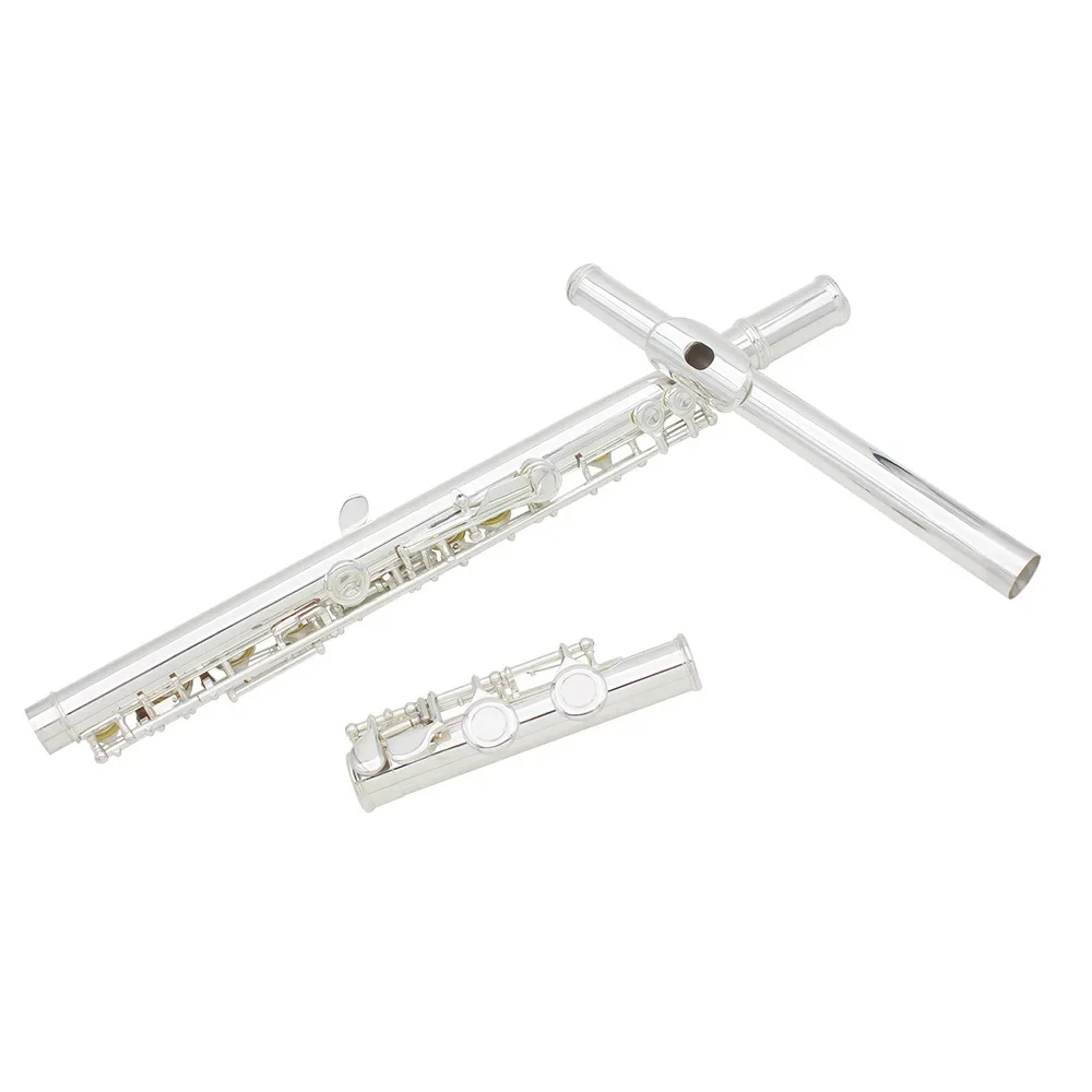 Neutral 16-hole silver flute E key nickel-plated C key flute student beginner exam performance flute instrument