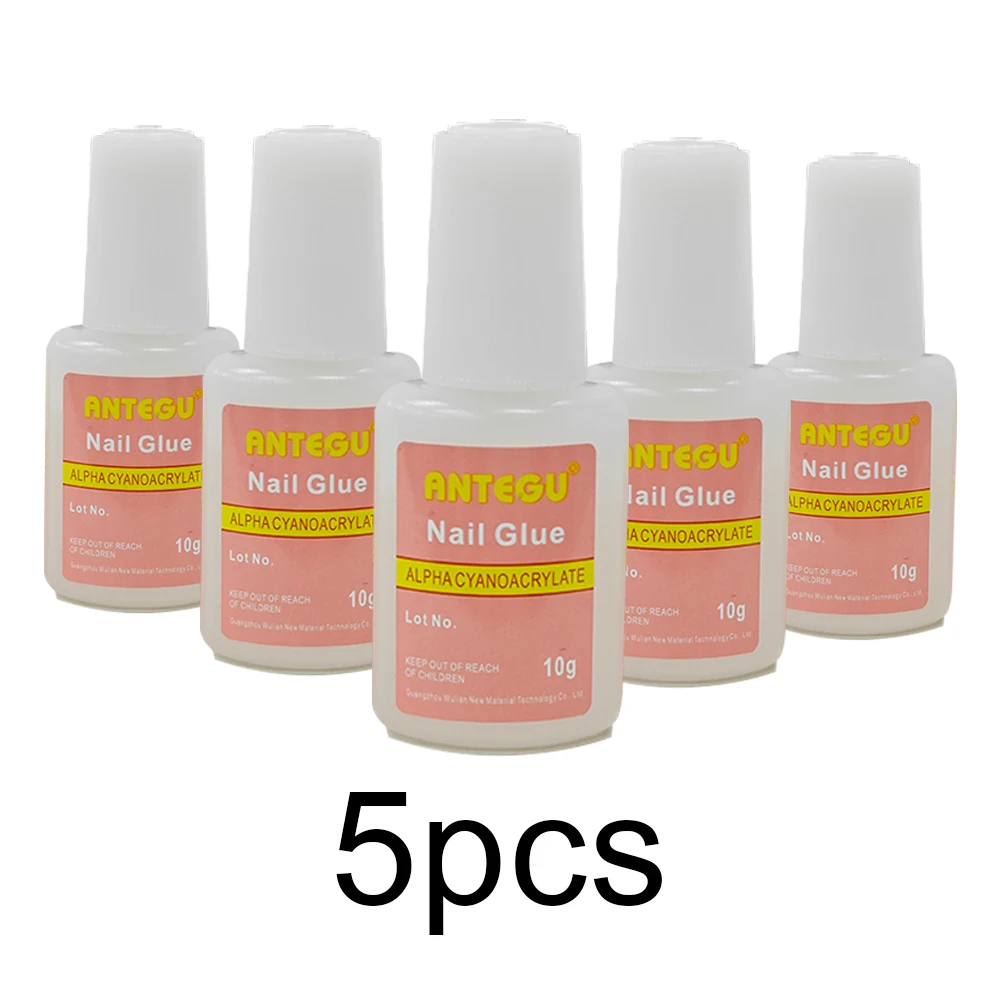 กาวติดเล็บอะคริลิคแบบใส 10/5 ชิ้น ไม่ต้องเช็ด กาวติดเพชรพลอย กาวเจลติดเล็บ กาวเจลสำหรับติดเล็บปลอม สำหรับงานศิลปะบนเล็บ