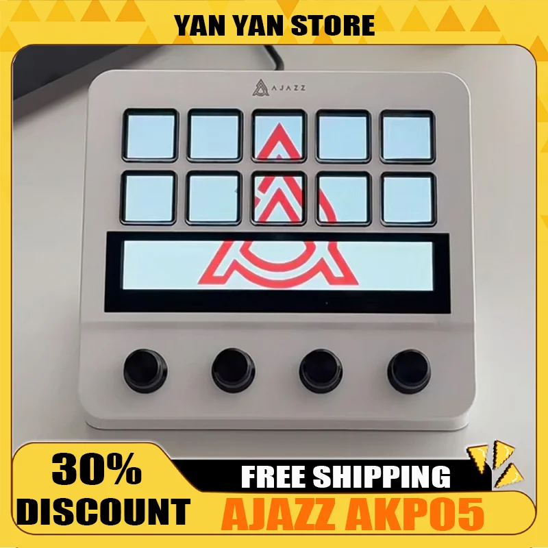 

Механическая макро-клавиатура Ajazz AKP05, многофункциональная настольная мини-клавиатура USB, мультимедийный контроллер StreamDock для офиса и ноутбука