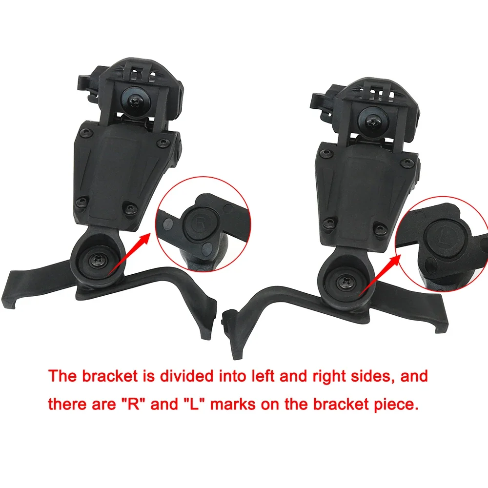 Tactical Headset M32 Earmuff ARC Rails Adapter Attachment Kit for EARMOR M32 / M32H-MOD3 Electronic Anti-Noisy Shooting Earphone