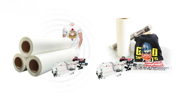 

Custom Size A3 A4 30cm 60cm Transparent Dtf Paper Pet Film Sheet Roll For Digital Inkjet Heat Transfer Printing
