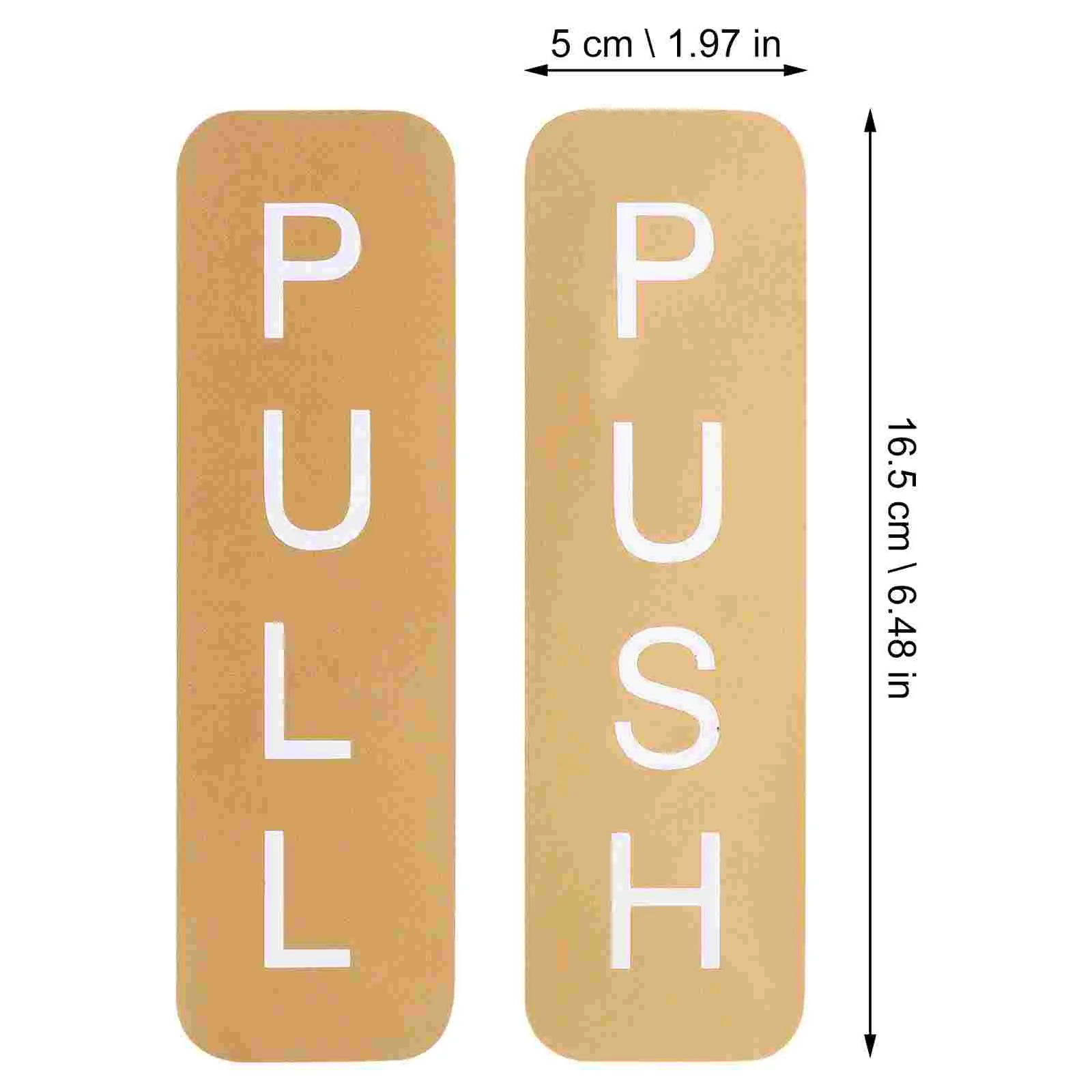 Gold Sliding Door Sticker Decors Sticky Pull Push Stickers Moving Pvc Signs for Glass Doors Decal Office Nail