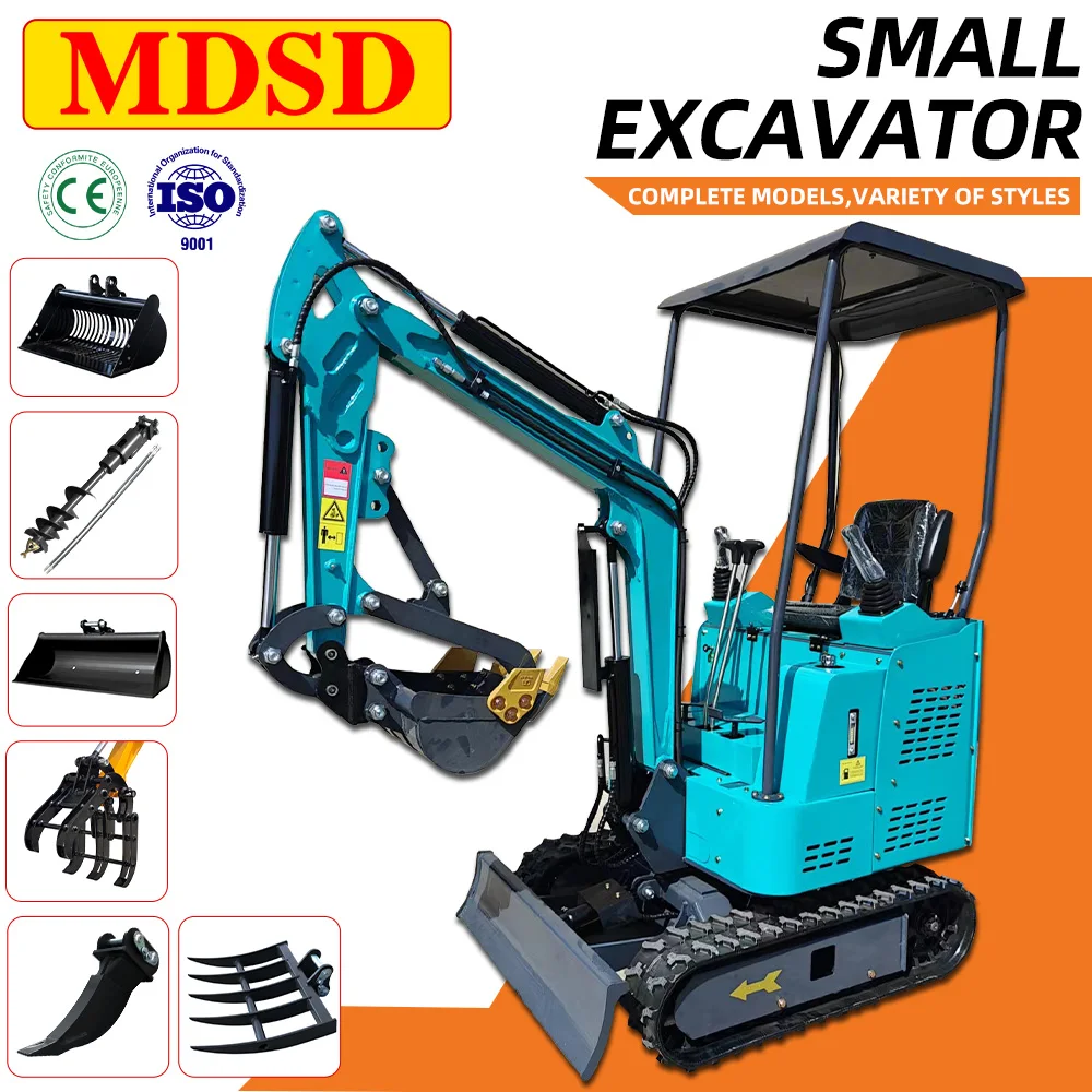 حفارة صغيرة 0.8-2 طن مع مرفقات Ce/Epa/Euro5 حفارة هيدروليكية مجنزرة لكوبوتا ديزل حقيبة صغيرة شحن مجاني