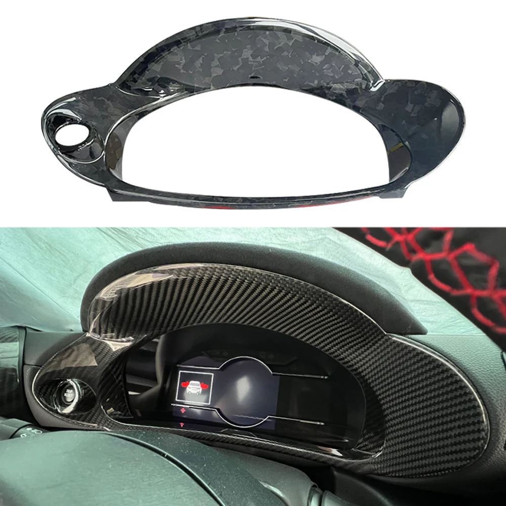 Forged Carbon Interior Instrument Frame Dashboard Trim Cover for Toyota GR86 For Subaru BRZ 2022