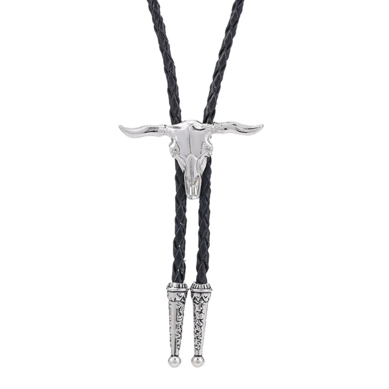 Delicate Bolo Tie Cowboy Necktie Western Bolo Tie Large Charm Bolo Tie Cowboy for Shirt Jeans Drop shipping