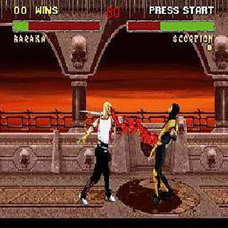 16bit game card：Mortal Kombat II  ( USA Version!! )