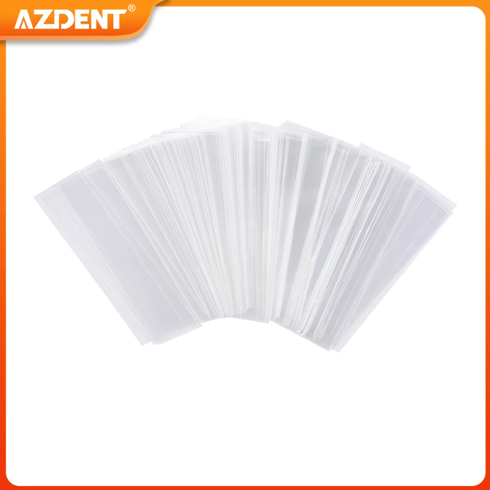 AZDENT 200PCS Dental Light Curing Head Covers Disposable Guide Sleeve Protective Film Plastic 18*67mm Consumables