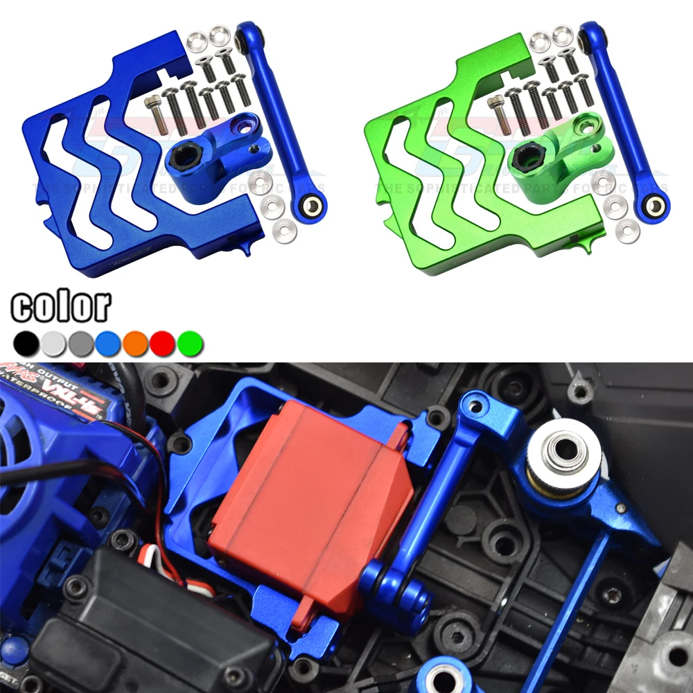 

GPM Metal Steering Servo Mount Support + 25T Servo Arm for Traxxas 1/10 MAXX 4S 4WD Monster Truck 89076-4 RC Car Upgrade Parts