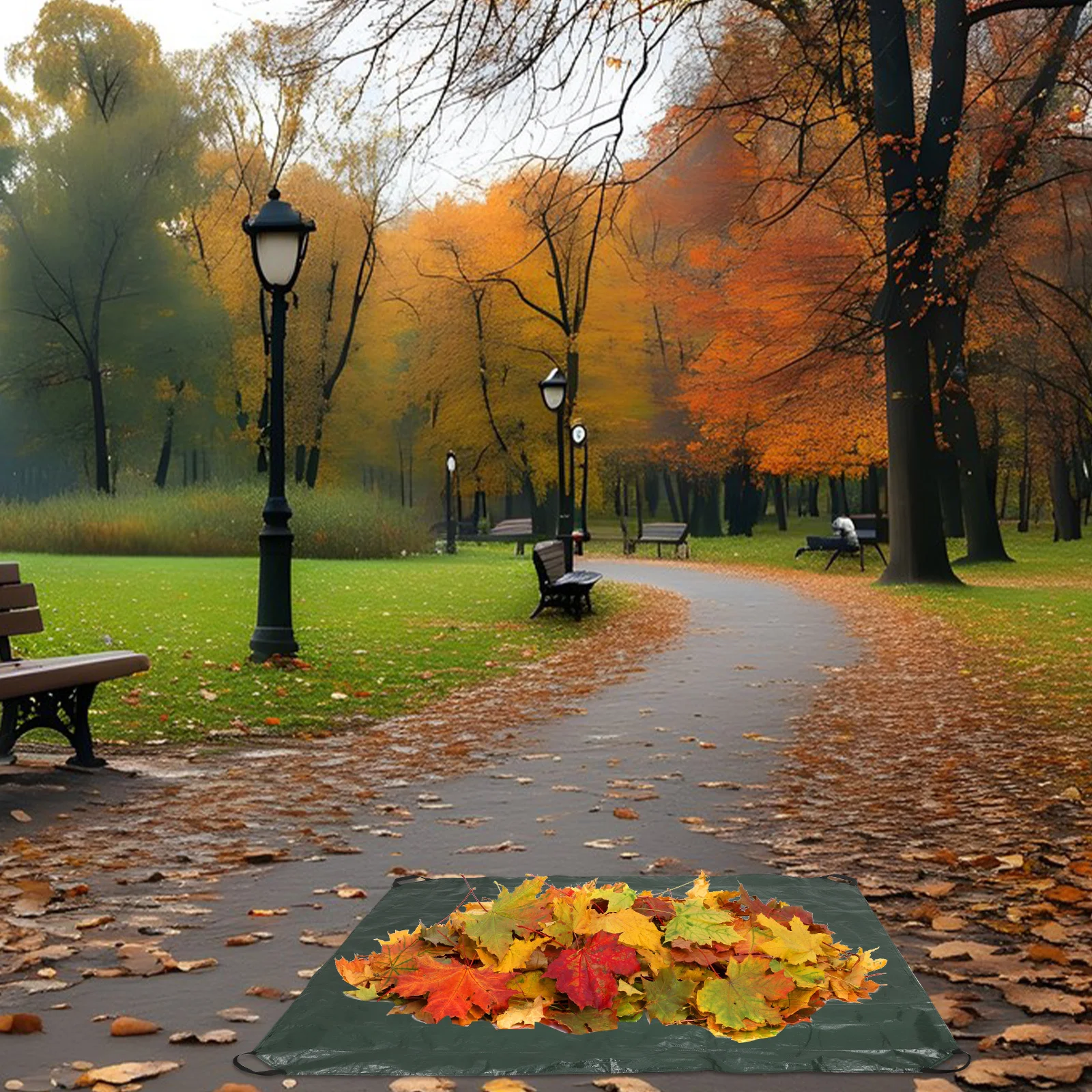 حقيبة حمل الحديقة قماش القنب القابل لإعادة الاستخدام مع مقابض قوية لسهولة النقل والتخلص من الحطام ساحة حديقة قماش القنب #1